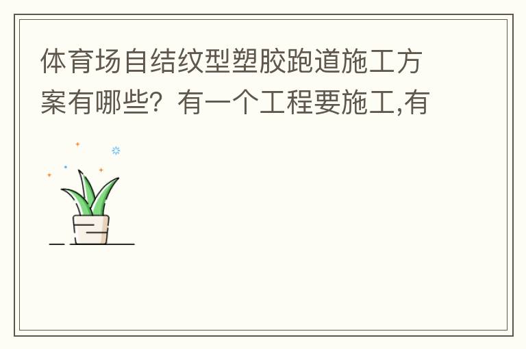 體育場自結紋型塑膠跑道施工方案有哪些？有一個工程要施工,有沒有材料生產(chǎn)廠家或者公司提供報價給我