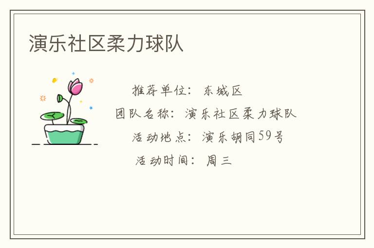 演樂(lè)社區(qū)柔力球隊(duì)