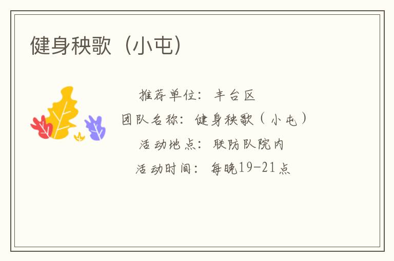 健身秧歌(小屯) 健身秧歌(小屯)