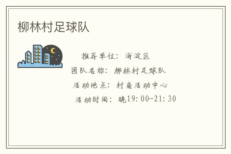柳林村足球隊(duì) 柳林村足球隊(duì)