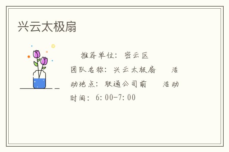 興云太極扇 興云太極扇