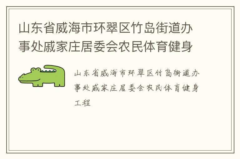 山東省威海市環(huán)翠區(qū)竹島街道辦事處戚家莊居委會農民體育健身工程
