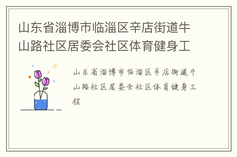 山東省淄博市臨淄區(qū)辛店街道牛山路社區(qū)居委會(huì)社區(qū)體育健身工程 山東省淄博市臨淄區(qū)辛店街道牛山路社區(qū)居委會(huì)社區(qū)體育健身工程