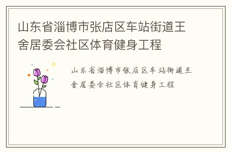 山東省淄博市張店區(qū)車站街道王舍居委會社區(qū)體育健身工程 山東省淄博市張店區(qū)車站街道王舍居委會社區(qū)體育健身工程