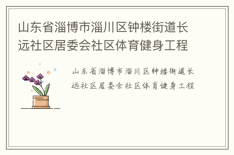 山東省淄博市淄川區(qū)鐘樓街道長遠(yuǎn)社區(qū)居委會(huì)社區(qū)體育健身工程