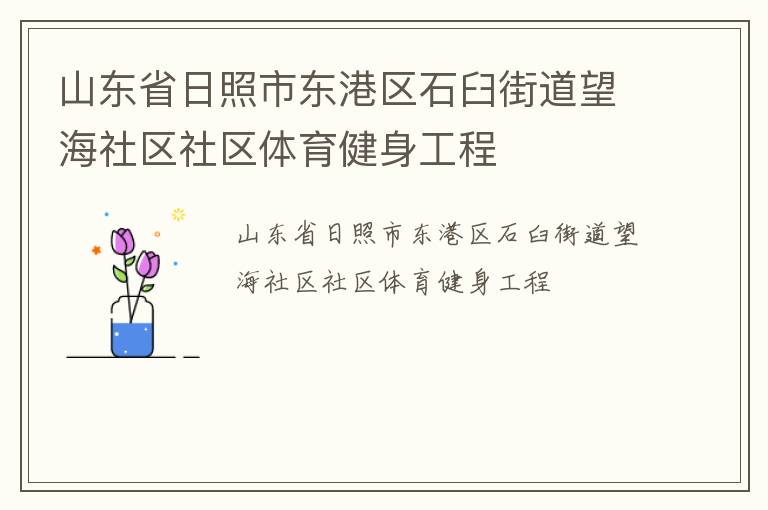 山東省日照市東港區(qū)石臼街道望海社區(qū)社區(qū)體育健身工程 山東省日照市東港區(qū)石臼街道望海社區(qū)社區(qū)體育健身工程