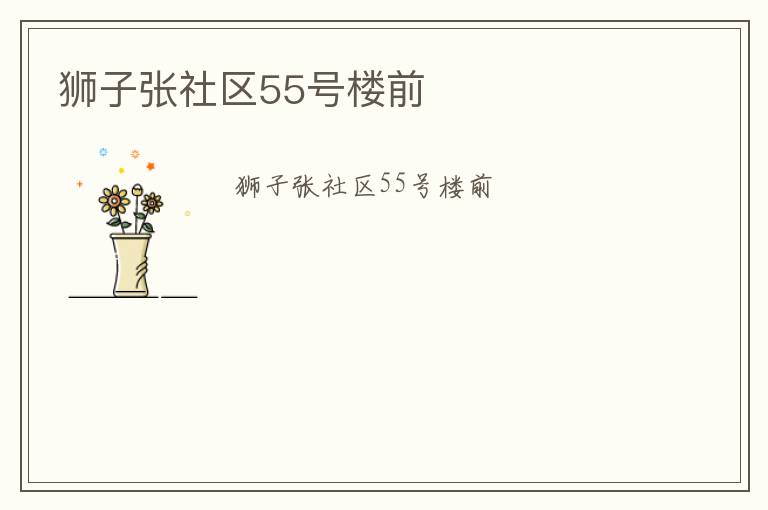 獅子張社區(qū)55號樓前 獅子張社區(qū)55號樓前