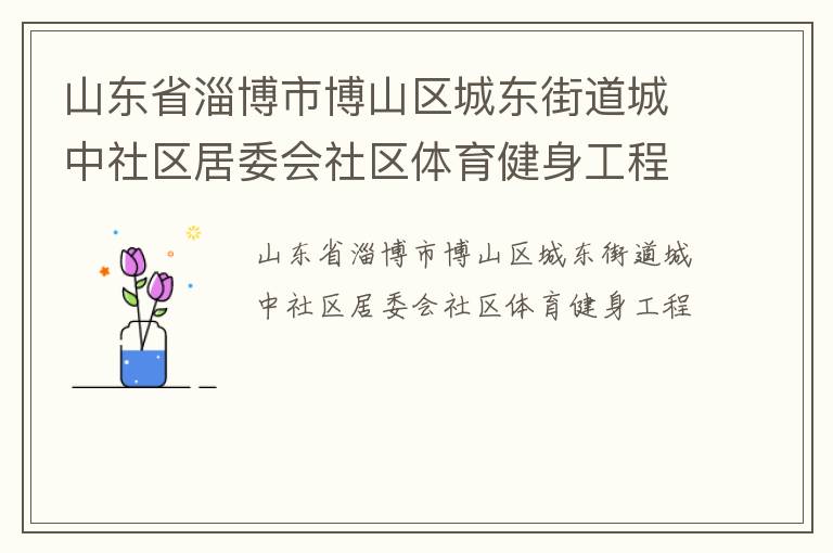 山東省淄博市博山區(qū)城東街道城中社區(qū)居委會(huì)社區(qū)體育健身工程 山東省淄博市博山區(qū)城東街道城中社區(qū)居委會(huì)社區(qū)體育健身工程