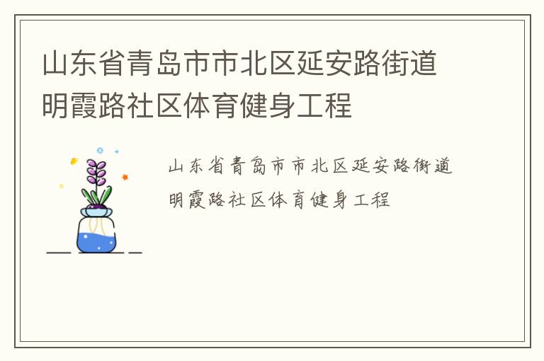 山東省青島市市北區(qū)延安路街道明霞路社區(qū)體育健身工程 山東省青島市市北區(qū)延安路街道明霞路社區(qū)體育健身工程
