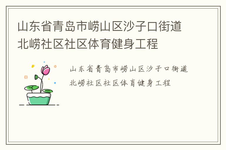 山東省青島市嶗山區(qū)沙子口街道北嶗社區(qū)社區(qū)體育健身工程 山東省青島市嶗山區(qū)沙子口街道北嶗社區(qū)社區(qū)體育健身工程