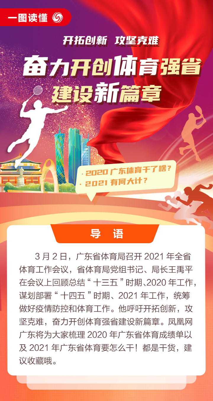 2020廣東體育干了啥？2021有何大計(jì)？鳳凰帶你一圖讀懂體育工作亮點(diǎn)